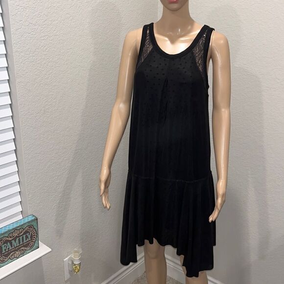 NWOT-Free People black asymmetrical little black dress. - Picture 1 of 8